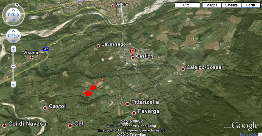 Mappa della zona